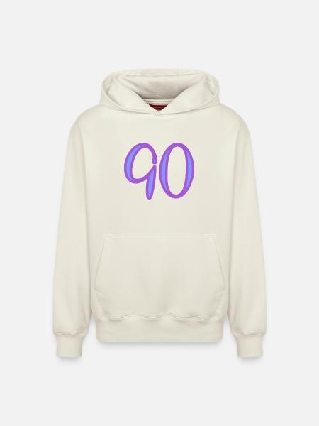 90 - Relaxed Unisex Organic Hoodie – by SPREAD - off white