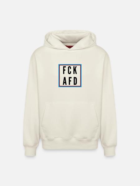 AFD Nein Danke! - Relaxed Unisex Organic Hoodie – von SPREAD - Naturweiß