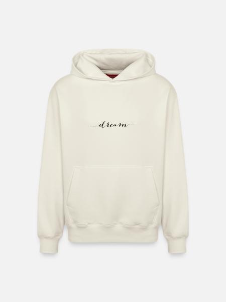 rêver - Sweat à capuche unisexe décontracté en coton biologique – de SPREAD - blanc cassé