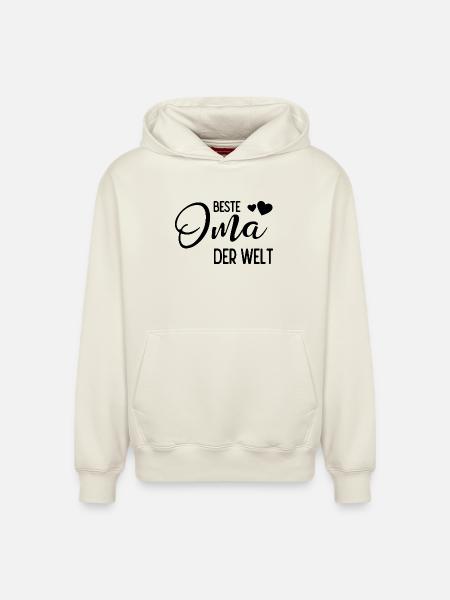 Beste Oma der Welt - Relaxed Unisex Organic Hoodie – von SPREAD - Naturweiß