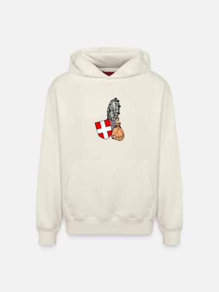 Vienna Panorama - Relaxed Unisex Organic Hoodie – by SPREAD - off white
