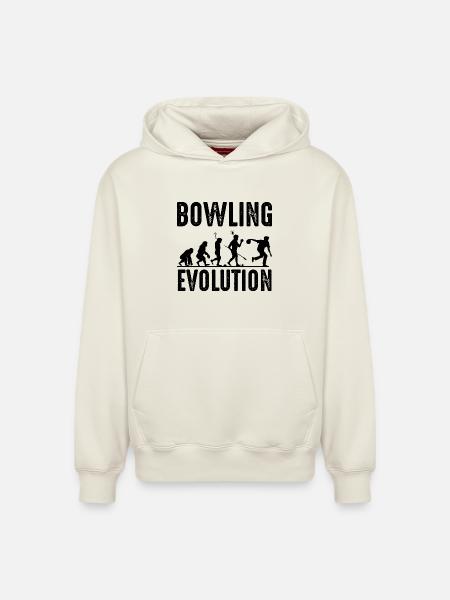 Bowling - Sweat à capuche unisexe décontracté en coton biologique – de SPREAD - blanc cassé