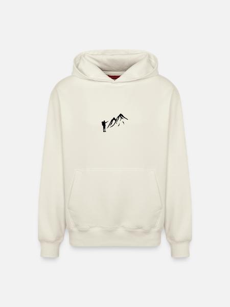 Trekking - Relaxed Unisex Organic Hoodie – von SPREAD - Naturweiß