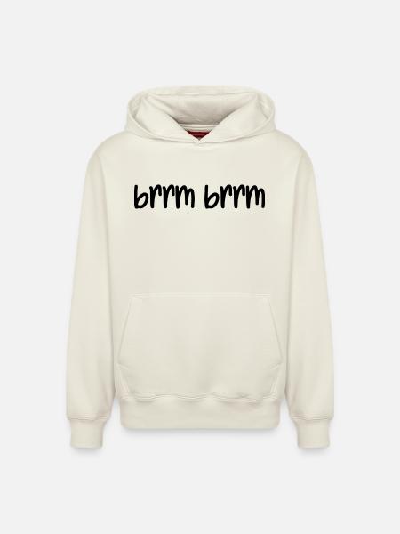 brrm brrm - Relaxed Unisex Organic Hoodie – by SPREAD - off white