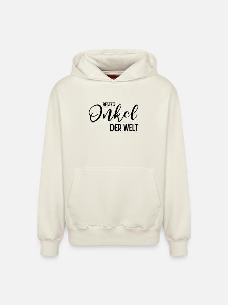 Bester Onkel der Welt - Relaxed Unisex Organic Hoodie – von SPREAD - Naturweiß