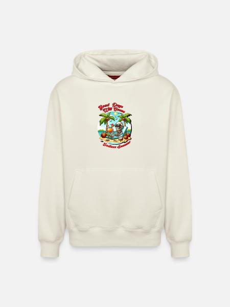 Summer good days - Relaxed Unisex Organic Hoodie – by SPREAD - off white