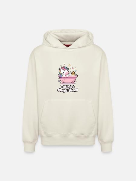 Taking A Magic Break - Relaxed Unisex Organic Hoodie – by SPREAD - off white