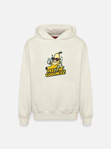 Pelez la fraîcheur ! - Sweat à capuche unisexe décontracté en coton biologique – de SPREAD - blanc cassé