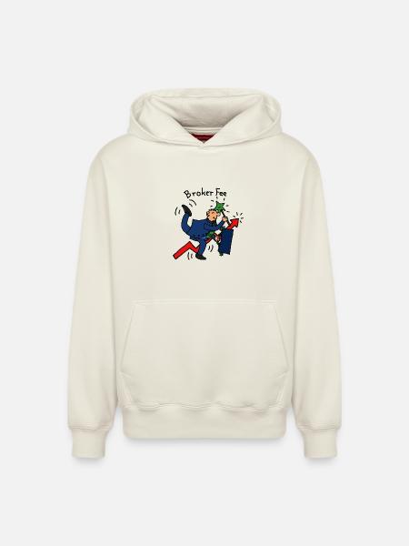 Broker Fee - Relaxed Unisex Organic Hoodie – von SPREAD - Naturweiß
