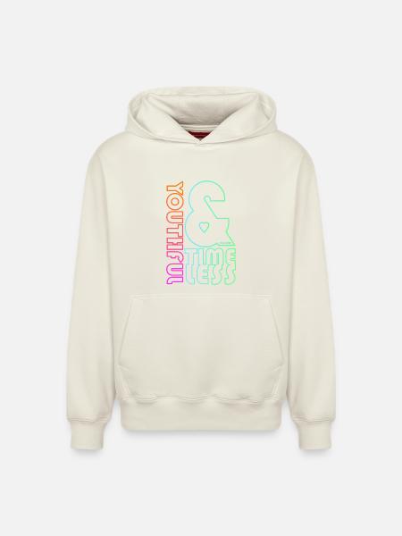 Youthful & Timeless - Relaxed Unisex Organic Hoodie – by SPREAD - off white