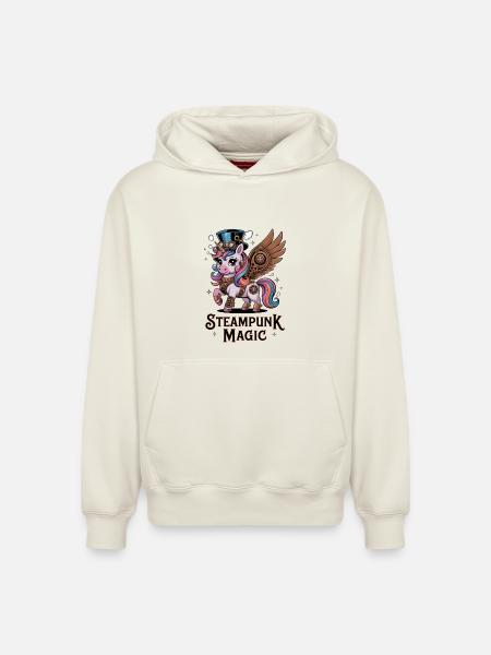 Steampunk-Magie - Relaxed Unisex Organic Hoodie – von SPREAD - Naturweiß