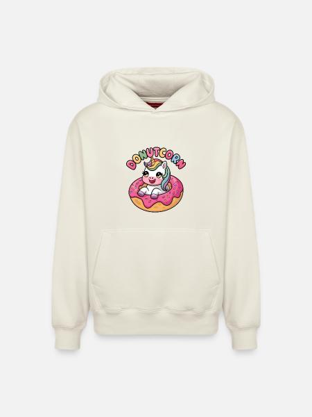 Maïs de beignet - Sweat à capuche unisexe décontracté en coton biologique – de SPREAD - blanc cassé