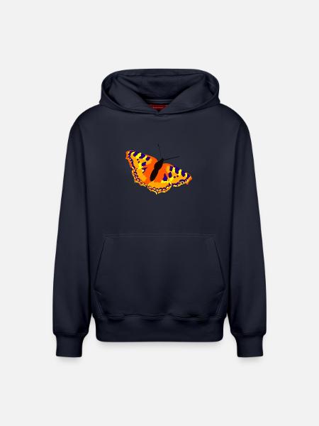 butterfly - Relaxed Unisex Organic Hoodie – by SPREAD - navy