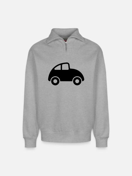 Auto - Relaxed Unisex Organic Half Zip Sweatshirt – von SPREAD - Grau meliert