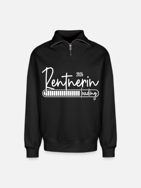 Rentnerin 2026 Loading - Relaxed Unisex Organic Half Zip Sweatshirt – von SPREAD - Schwarz