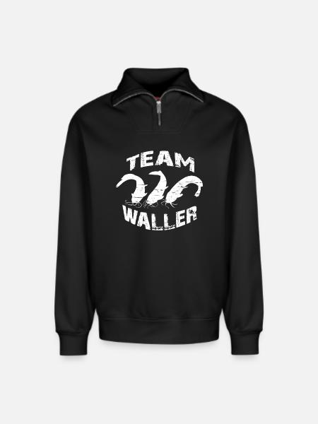 Welsangler - Sportfischer - Relaxed Unisex Organic Half Zip Sweatshirt – von SPREAD - Schwarz