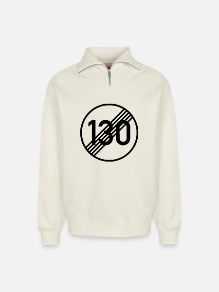 UNLIMITED 130 by Unlimited Apparel - Relaxed Unisex Organic Half Zip Sweatshirt – by SPREAD - off white