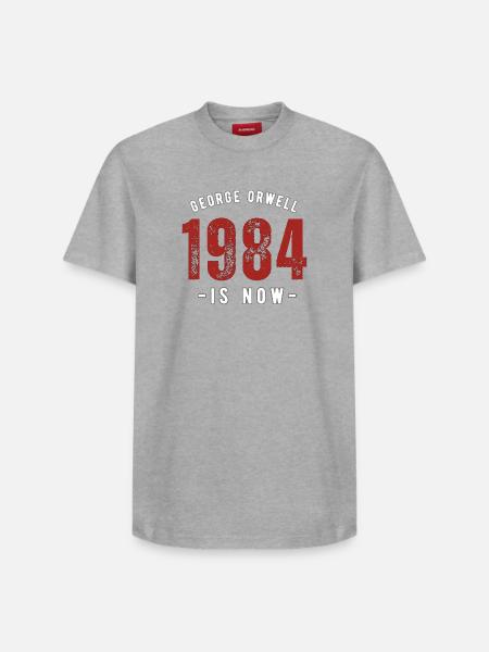 GEORGE ORWELL 1984 - Relaxed Unisex Supima Cotton T-Shirt – by SPREAD - heather grey