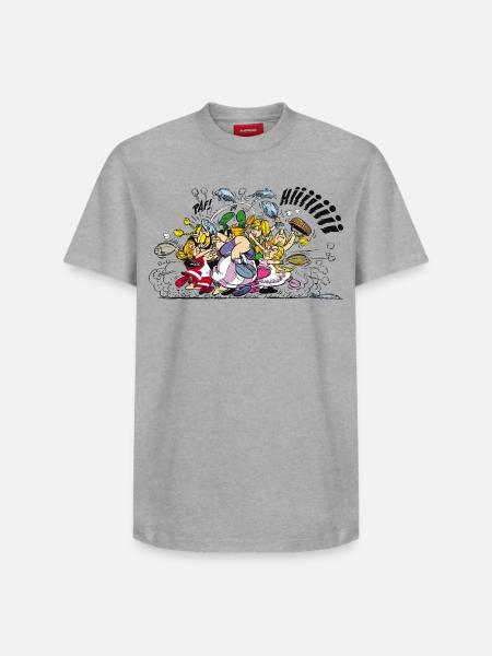 Asterix & Obelix Fight - Relaxed Unisex Supima Cotton T-Shirt – by SPREAD - heather grey