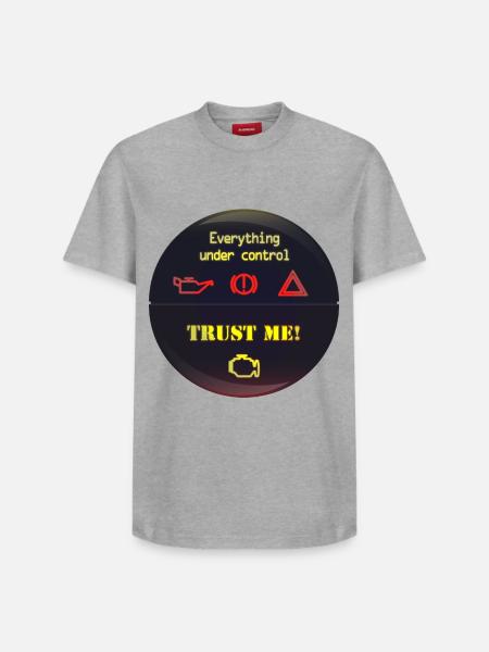Under Control Trust Me - Relaxed Unisex Supima Cotton T-Shirt – von SPREAD - Grau meliert
