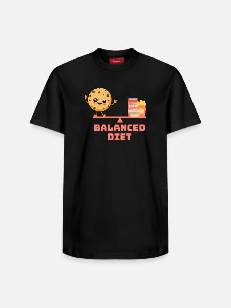 équilibré cookie fastfood Régime - T-shirt unisexe décontracté en coton Supima – de SPREAD - noir