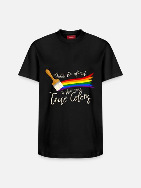Gay Pride - Relaxed Unisex Supima Cotton T-Shirt – by SPREAD - black
