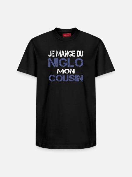 Je mange du Niglo - T-shirt unisexe décontracté en coton Supima – de SPREAD - noir