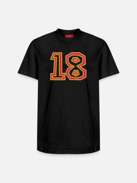18 - Relaxed Unisex Supima Cotton T-Shirt – von SPREAD - Schwarz