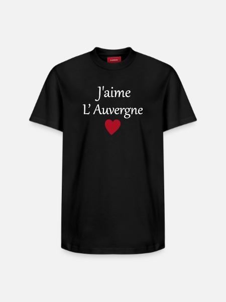 J'aime l'auvergne - T-shirt unisexe décontracté en coton Supima – de SPREAD - noir