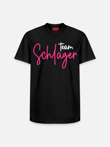 Team Schlager - Relaxed Unisex Supima Cotton T-Shirt – von SPREAD - Schwarz