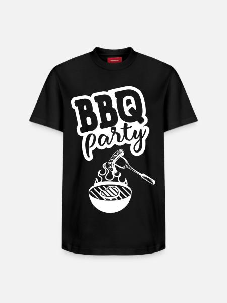 BBQ PARTY Kitchen Apron - Relaxed Unisex Supima Cotton T-Shirt – by SPREAD - black