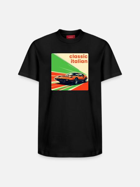 Classic Italian Sportscar - Relaxed Unisex Supima Cotton T-Shirt – by SPREAD - black