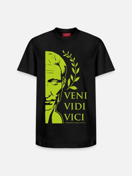 César vert - T-shirt unisexe décontracté en coton Supima – de SPREAD - noir