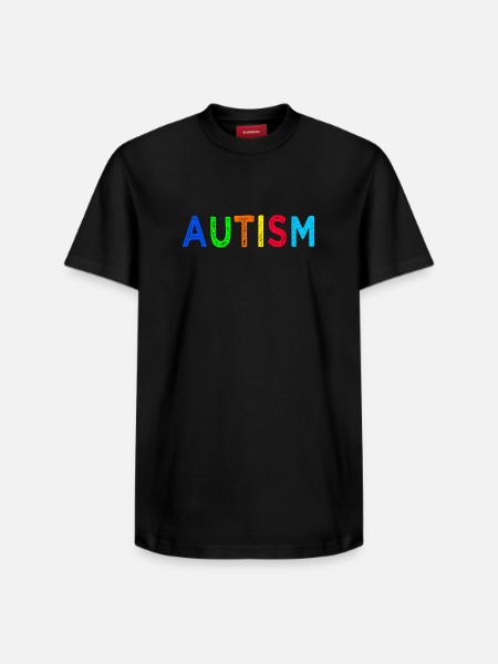 Arc-en-Ciel Autisme: Message d’Espoir - T-shirt unisexe décontracté en coton Supima – de SPREAD - noir