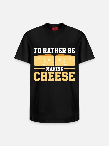 Cheese Making Cheese Lover - Relaxed Unisex Supima Cotton T-Shirt – by SPREAD - black