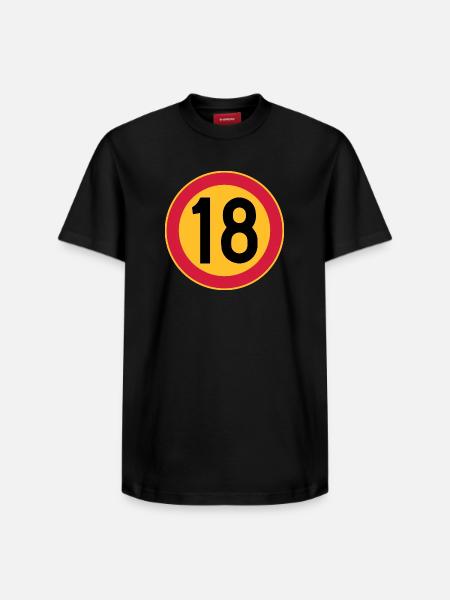 18 Geschwindigkeitsbegrenzung - Relaxed Unisex Supima Cotton T-Shirt – von SPREAD - Schwarz