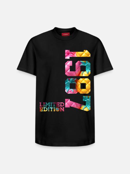 39TH BIRTHDAY LIMITED EDITION 1987 - Relaxed Unisex Supima Cotton T-Shirt – by SPREAD - black