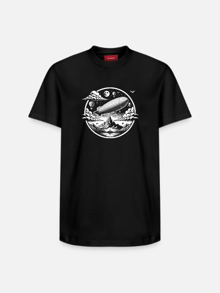 Logo de dirigeable - T-shirt unisexe décontracté en coton Supima – de SPREAD - noir