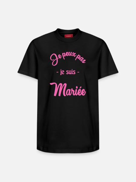 I CAN'T I'M MARRIED - Relaxed Unisex Supima Cotton T-Shirt – by SPREAD - black