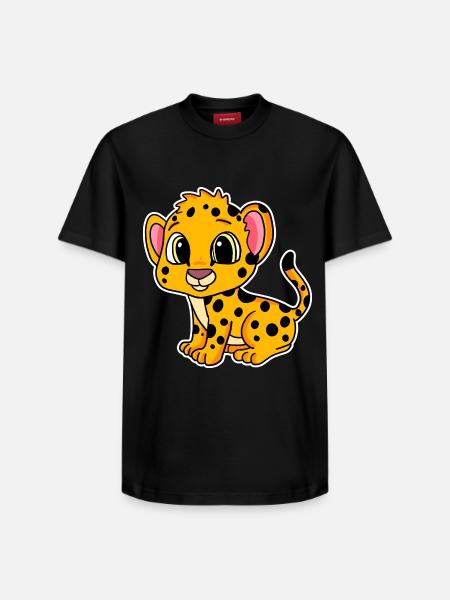 Bébé guépard - T-shirt unisexe décontracté en coton Supima – de SPREAD - noir