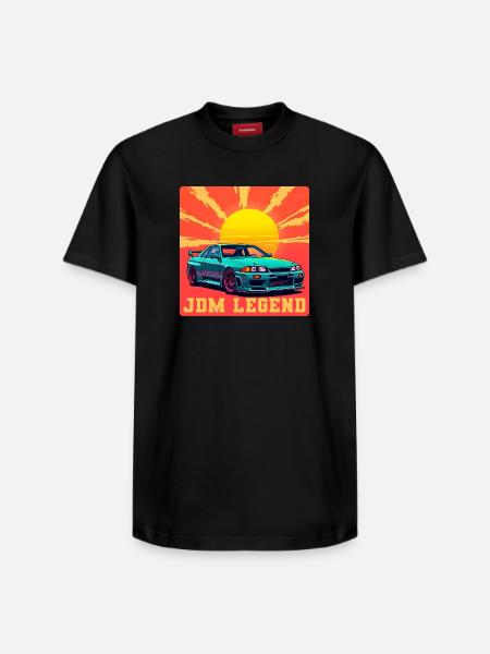 JDM Legend Sunrise - Relaxed Unisex Supima Cotton T-Shirt – by SPREAD - black