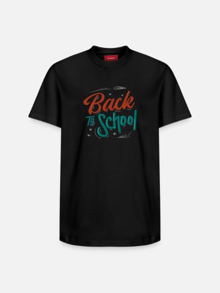 Back to school - Relaxed Unisex Supima Cotton T-Shirt – by SPREAD - black