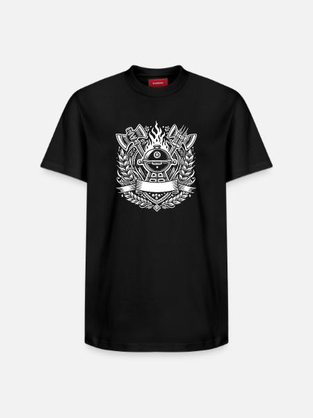 Grill BBQ Logo - Relaxed Unisex Supima Cotton T-Shirt – by SPREAD - black