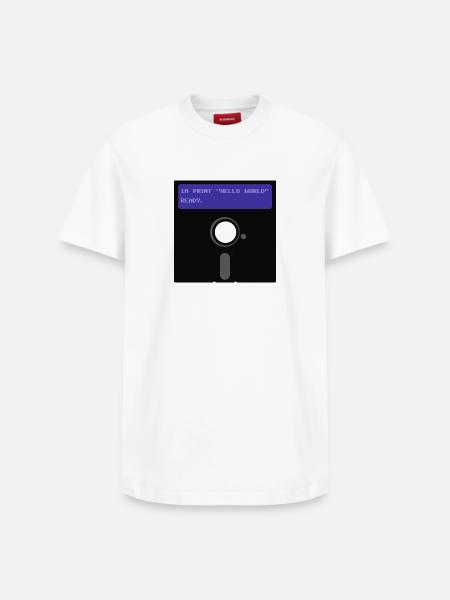 floppy disk - Relaxed Unisex Supima Cotton T-Shirt – by SPREAD - white