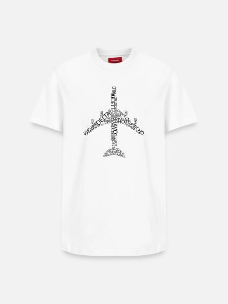 Avion B747 - T-shirt unisexe décontracté en coton Supima – de SPREAD - blanc