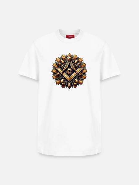 Masonic Logo - Relaxed Unisex Supima Cotton T-Shirt – by SPREAD - white