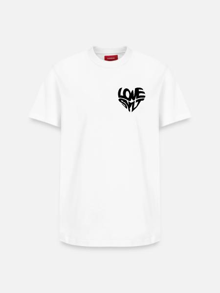 LOVE SYLT HERZ - Relaxed Unisex Supima Cotton T-Shirt – von SPREAD - Weiß