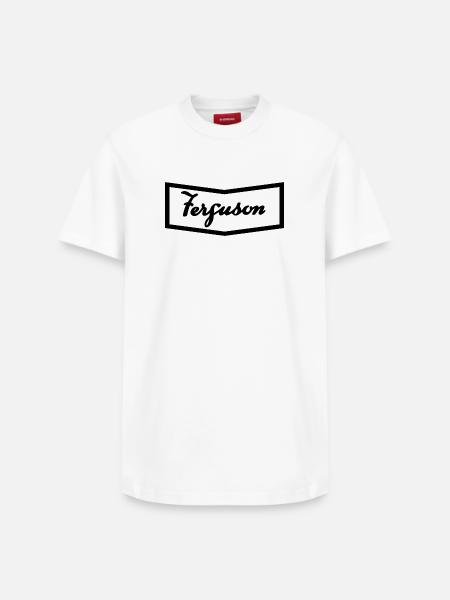 Ferguson TE20 hood logo - Relaxed Unisex Supima Cotton T-Shirt – by SPREAD - white