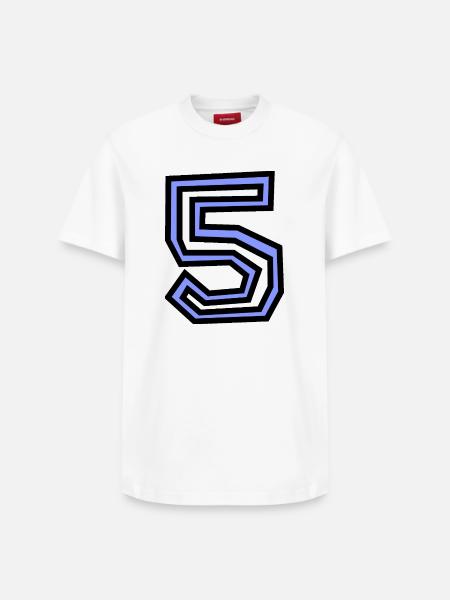 5. 5 YEARS - Relaxed Unisex Supima Cotton T-Shirt – by SPREAD - white