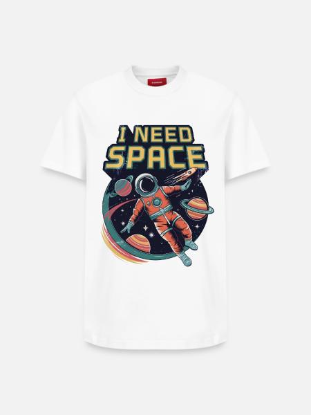 I Need Space - Relaxed Unisex Supima Cotton T-Shirt – by SPREAD - white